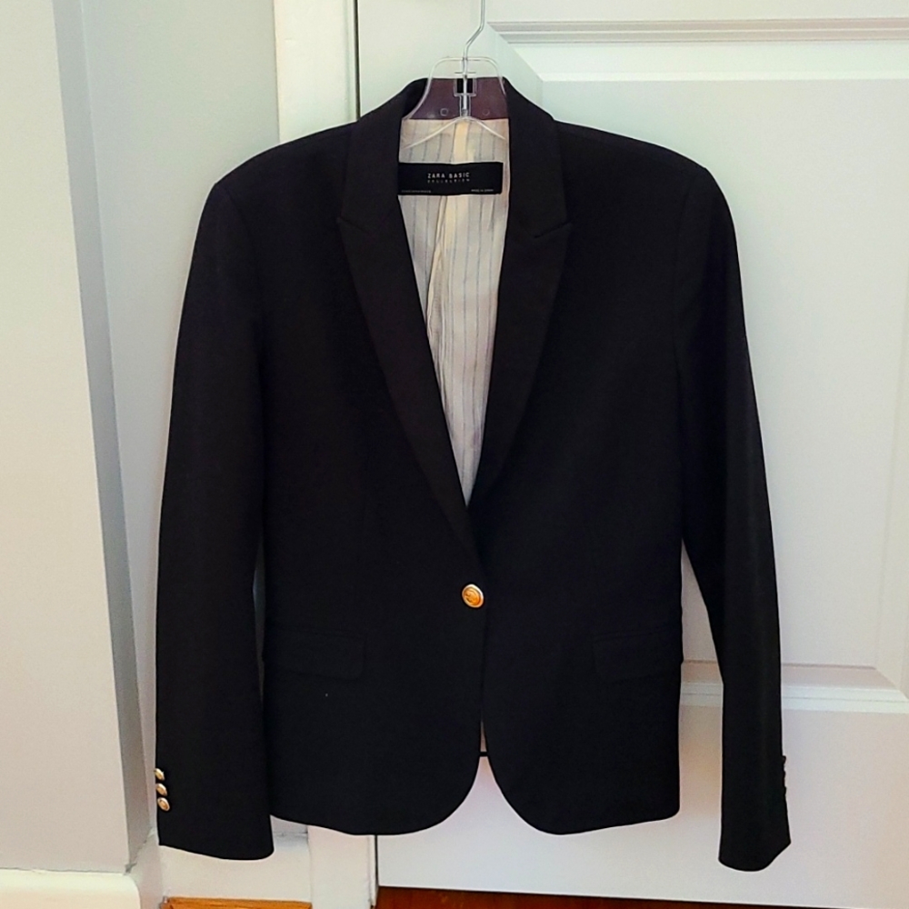 Zara Basic Black Blazer - image 1